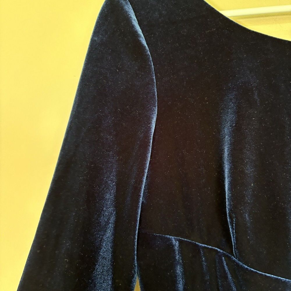 Alex Evenings Women's Side-Ruched‎ Velvet Jewel Dress size 8 mother of the bride - Picture 6 of 14